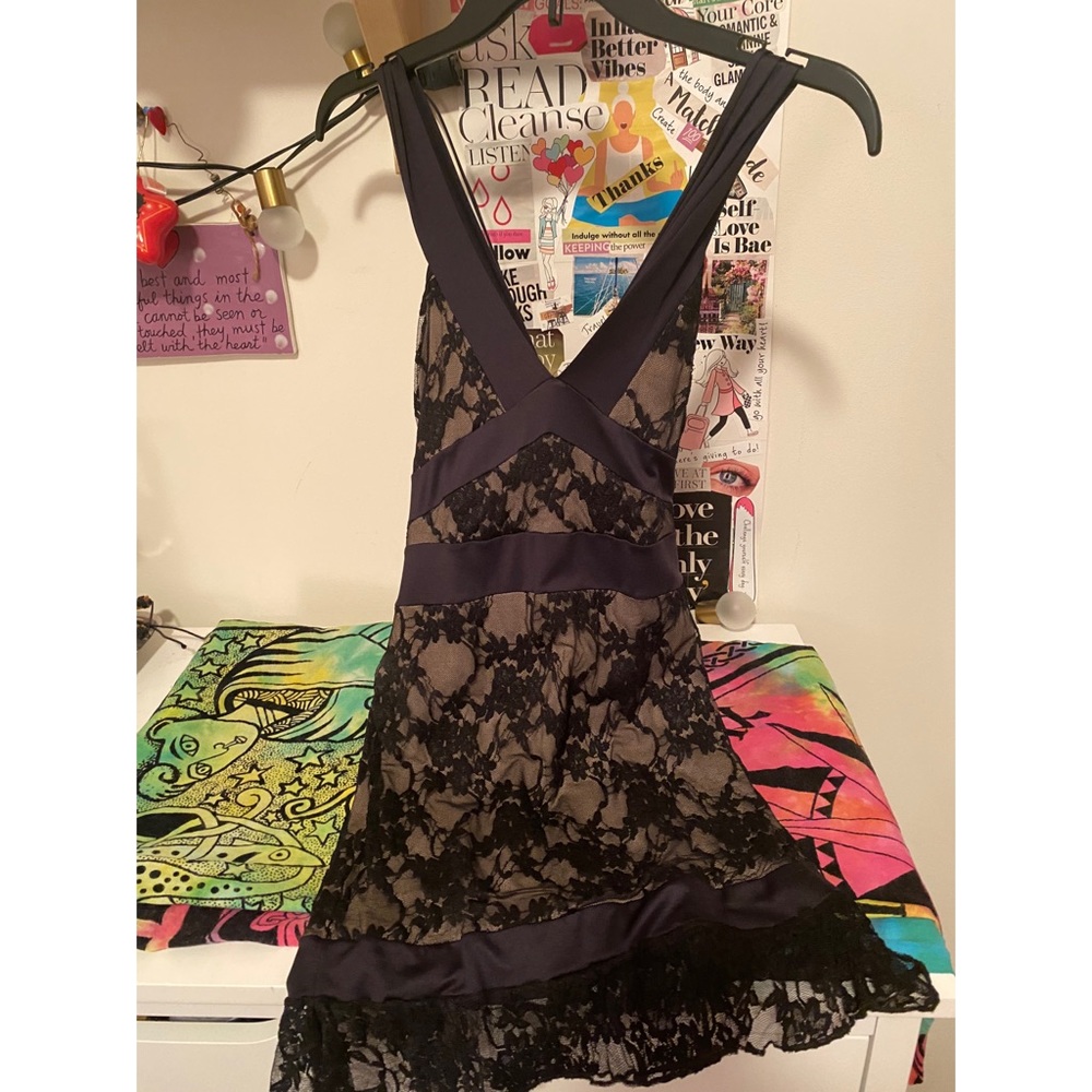 Black and Tan Laced Teddy